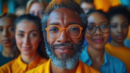 Senior Mentor Guiding Young Professionals