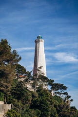 Lighthouse on the Saint Jean Cap Ferrat peninsula on the French Riviera