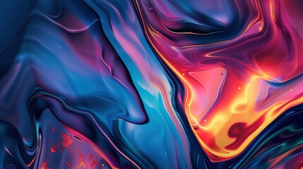 Obraz premium A bold wallpaper featuring a striking abstract design with vivid colors and dynamic shapes