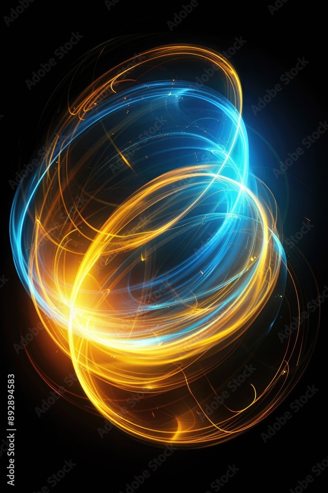 Poster a colorful spiral design on a dark background