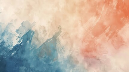Naklejka premium A calming wallpaper with a minimalist design of delicate watercolor brushstrokes in soothing hues