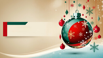 Create a festive atmosphere with a Christmas ornament banner filled with colorful decorations