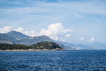 Scenic views of the Saint Jean Cap Ferrat peninsula at sunset