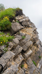 rocks on the edge of a cliff