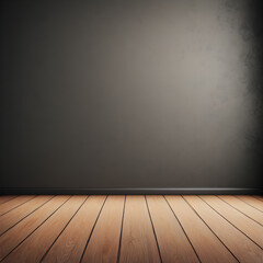 dark room wall with wooden floor