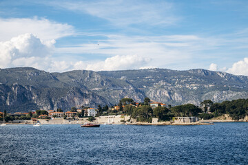 Scenic views of the Saint Jean Cap Ferrat peninsula at sunset