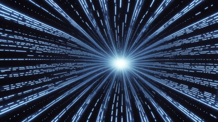 3D hyperspace background with warp tunnel effect
