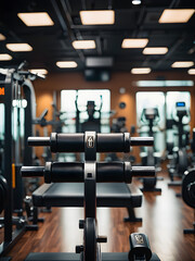 gym equipment in gym fitness workout exercise and sport training 