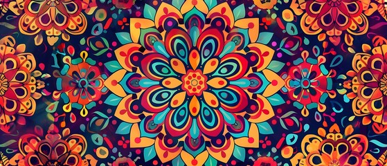 A vibrant and intricate pattern celebrating Hispanic heritage month