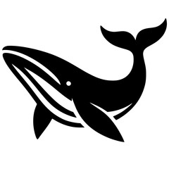 Whale logo silhouette