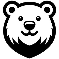 Silhouette of bear head symbol
