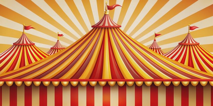 Red, orange, and yellow striped circus tent pattern , circus, tent, stripes, vibrant, colorful, big top