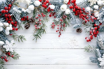Christmas wooden table holiday background