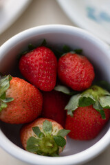 Pot full of strawberries red