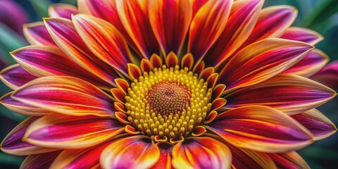 Obraz premium Close up of a vibrant flower with intricate details, blossom, petals, floral, nature, macro, close-up, beauty, vibrant, colorful
