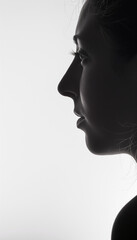 Exame de Retinografia em Ângulo de Perfil com Fundo Branco IA Generativa