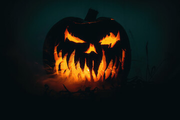 Fototapeta premium Real Jack O Lantern for halloween 
