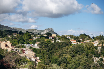 Fototapeta premium View of the picturesque village of Tourettes-sur-Loup on the French Riviera