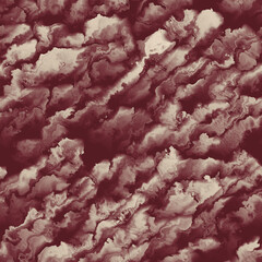 Puffy Ice Cream Cloud with Liquid Cherry, Seamless Texture