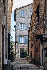 Fototapeta premium Stunning picturesque village of Saint Paul de Vence in the south of France, at sunset
