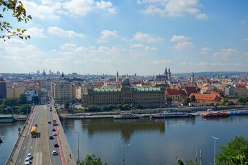 Fototapeta premium Prague, the capital of the Czech Republic, is a rustic Eastern European city on the banks of the Vltava River