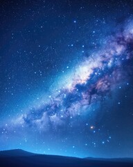 Obraz premium Illuminated Galactic Core, Stunning Milky Way View in Space Exploration Concept.