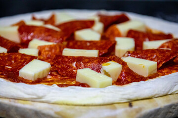 Traditional Brazilian rustic artisan pizza