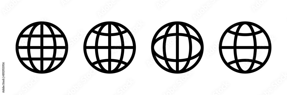 Wall mural web icon vector isolated on white background. website vector icon. internet world vector