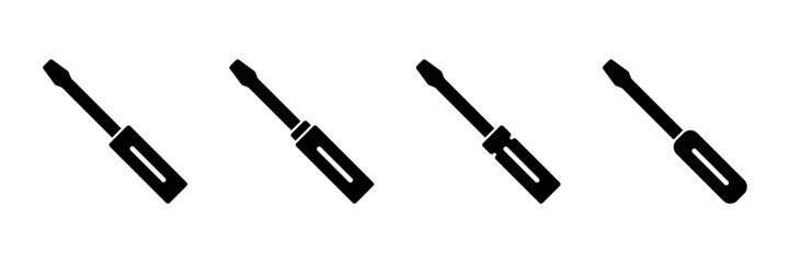 Screwdriver icon vector isolated on white background. Screwdriver vector icon