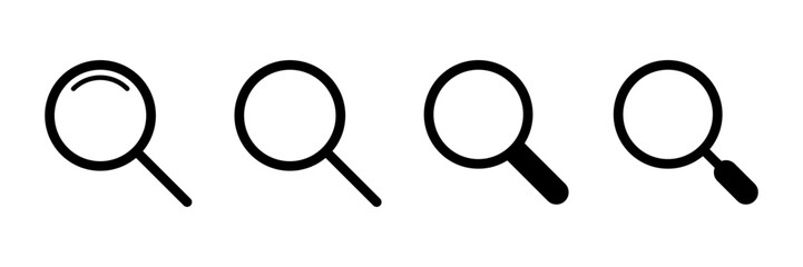 Search icon vector isolated on white background. Glass vector icon. search magnifying glass icon. Find