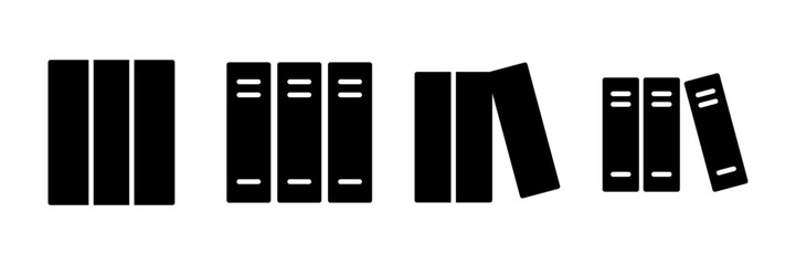 Library icon vector isolated on white background. Book icon vector