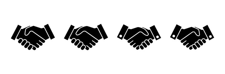 Business handshake icon vector isolated on white background. Handshake icon vector. contract agreement. Trust icon vector. Deal. Done. partnership icon