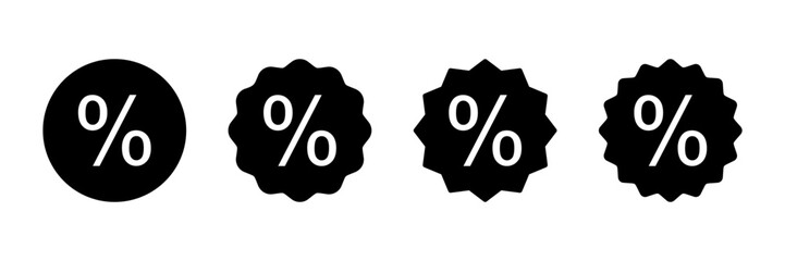 Discount icon vector isolated on white background. Discount tag icon.