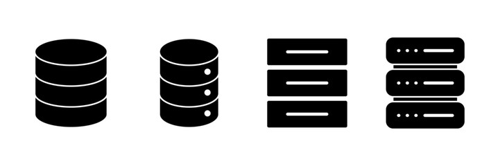 Database icon vector isolated on white background. database vector icon