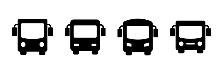 Bus Icon vector isolated on white background. Black bus vector icon