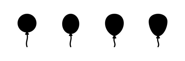 Balloon icon vector isolated on white background. party balloon icon decoration birthday vector. Balloon vector icon