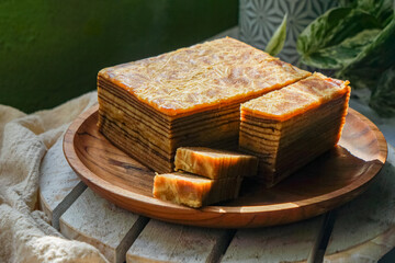 Kek Lapis or Layer Cake, a popular cake in Indonesia, Malaysia and Singapore especially during Eid...