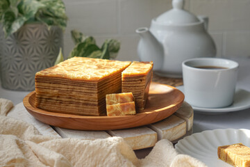 Kek Lapis or Layer Cake, a popular cake in Indonesia, Malaysia and Singapore especially during Eid Mubarak or as souvenirs.