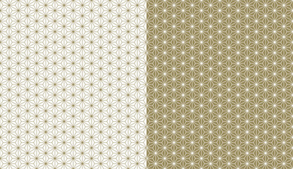 Ancient Japanese pattern Asanoha representing traditional geometric hemp leaf design