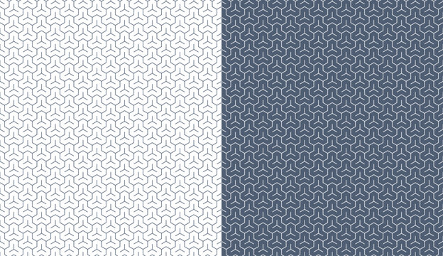 Ancient Japanese pattern Bishamon-kikko representing a traditional design consisting of a continuous pattern of hexagons inspired by a tortoise shell