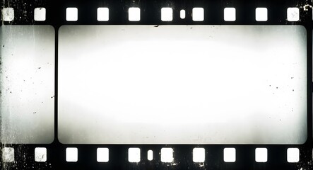 Fototapeta premium Vintage grunge film old and dirty gritty analog vignette border in 8k 16 9 ratio corroded scratched and streaked negative strip.