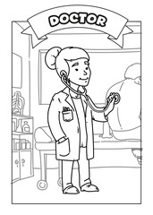 Occupations Coloring Pages for Kids