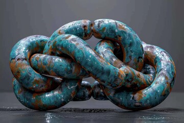 A digital illustration of a brain with chains wrapped around it, symbolizing the feeling of being trapped by mental illness. 