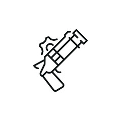Retro Blunderbuss icon. Simple blunderbuss icon for social media, app, and web design. Vector illustration.
