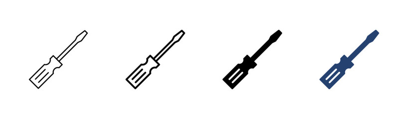 Screwdriver icon set. tools icon vector