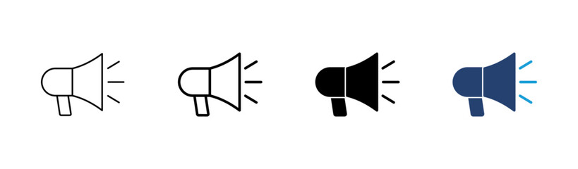 Megaphone icon set. Loudspeaker icon vector.
