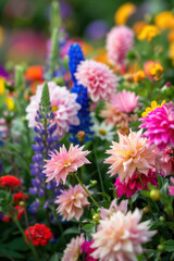Obraz premium Vibrant Flower Garden in Full Bloom