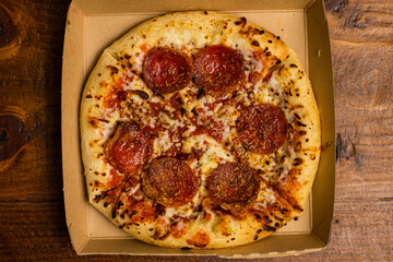 Personal-sized pepperoni pizza