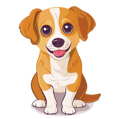 A Dog Cartoon Vector Illustration Captures The Playful Nature Of The Animal, Cartoon Illustration