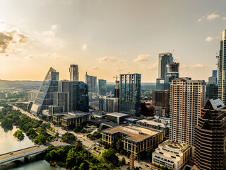Obraz premium Aerial view of the Austin Texas Skyline